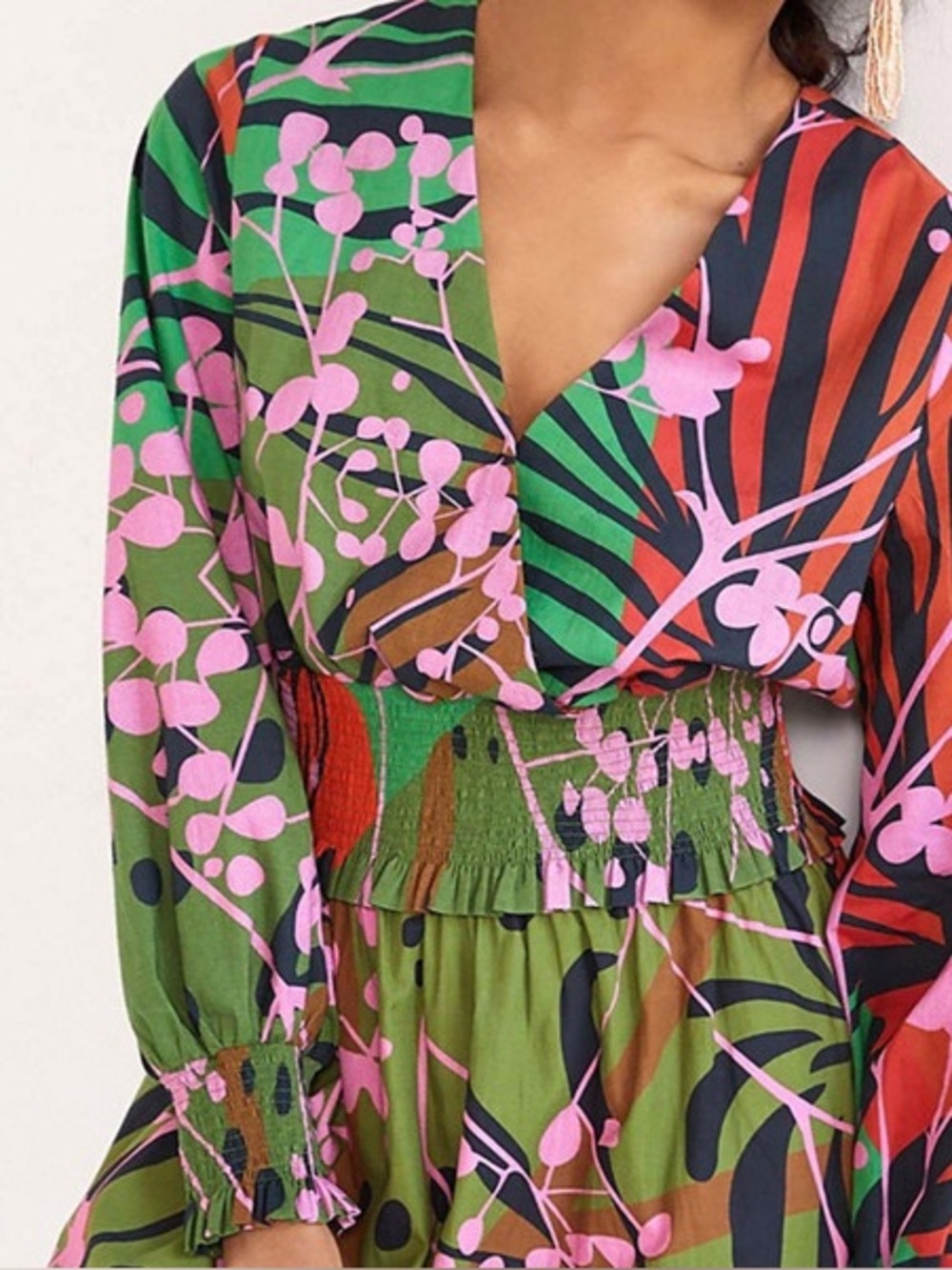Roopa Pemmaraju Anthropologie Printed Surplice Top (126)